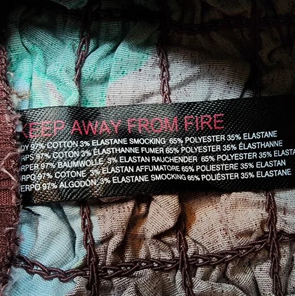 Free People Chocolate Smocked Floral Carino Top - Picture 11 of 11